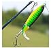 DOITPE Bass Fishing Lures 4.0 inch/0.5 oz with Rotating Spins Tail for Trout,Walleye,Pike and Musky Topwater Floating Hard Baits with Barb Treble Hooks (Combo-T(2PCS))