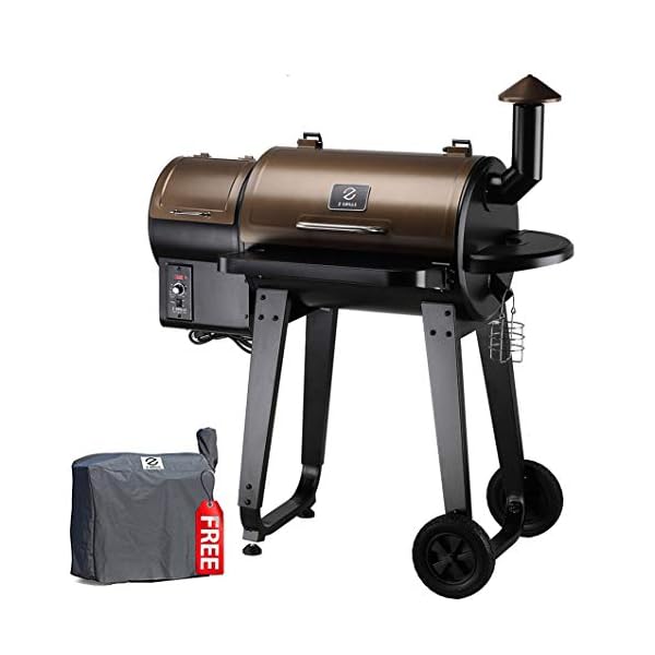 Z-GRILLS-ZPG-450A-2020-Upgrade-Wood-Pellet-Grill-Smoker-6-in-1-BBQ-Grill-Auto-Temperature-Control-450-sq-in-Bronze