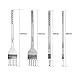 Aiskaer White Steel 3mm 1/2/4/6 Prong DIY Diamond Lacing Stitching Chisel Set Leather Craft Kits(3mm)