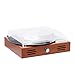MUSITREND Mini Stereo Turntable 3 Speed Record Player with Built-in Speakers, Vinyl to MP3 Recording, RCA Line Out, Natural Wood