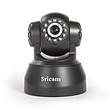 Sricam SP012 720P HD Wireless Surveillance Network Security IP Camera,H.264 Compression,Night Vision and Motion Detection,2 Way Audio for Baby Monitor(Black)