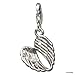 SilberDream Charm angel wings blackened 925 Sterling Silver Pendant Lobster Clasp FC824