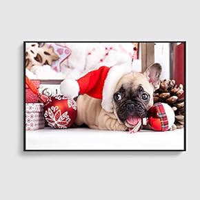 Framed Canvas Home Artwork Decoration Merry Christmas Canvas Wall Art for Living Room, Bedroom - 16x24 inches