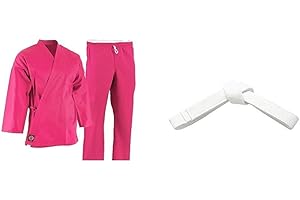 Pro Force 6 oz. Karate Uniform (Elastic Drawstring) - 55/45 Blend - Pink (0)