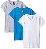 Clementine Big Girls' Everyday V-Neck Tee 3-Pack