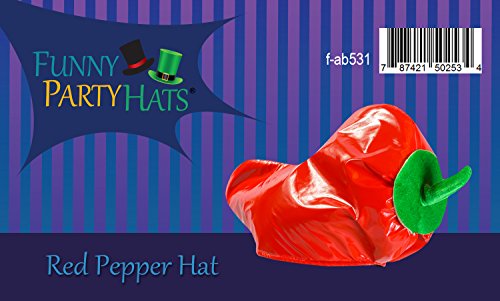 Red Pepper Hat - Adults Cinco De Mayo Party Hats - Novelty Hats by Funny Party Hats