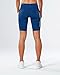 2XU Women's Mid-Rise Compression Shorts, Dark Colony Blue/Striped White, Small