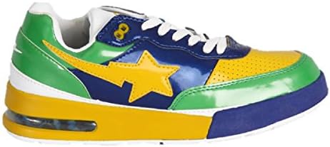Bathing Ape Bapesta Bape Sneakers-YELLOW/GREEN/NAVY (12.5)