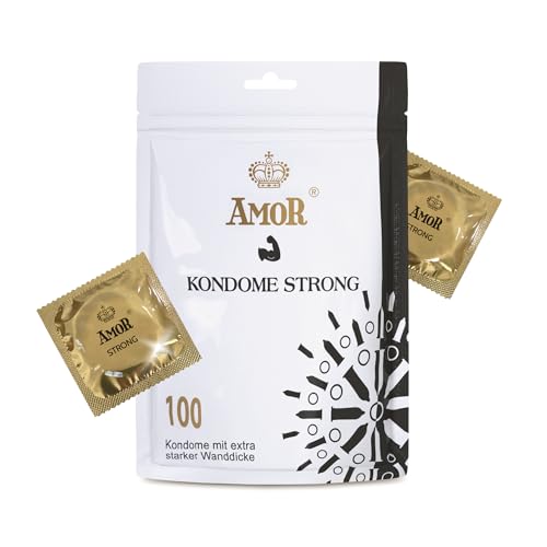 AMOR Premium Condoms Strong, Extra Strong Wall Thickness 0.08 mm, Ø 53 mm, Pack of 100 — image 1