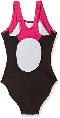 Speedo Boom Splice Muscleback Girls Swimwear, Black, 34 1