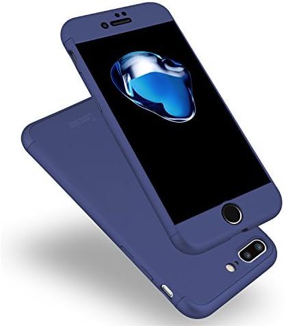 iPhone 7 Plus Case, Coocolor Knight Series Double Dip Case [Hard] Shockproof Hybrid PC 360° Full Protection For iphone 7 Plus-Blue