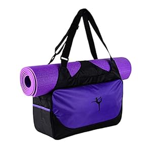 Bebliss Large-Capacity Yoga Mat Backpack Waterproof Yoga Bag Sports Fitness Bags Outdoor Travel Handbag Swimming Bag for Women
