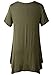 Lanmo Womens Swing Tunic Tops Loose Fit Comfy Flattering T Shirt (XL, Army Green)