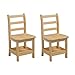 ECR4Kids Sit n' Stash Solid Wood 14 inch Kids Chair with Storage (2-Pack)