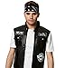 Men's Biker Costume - for Halloween, Costume Party Accessory - Medium