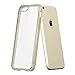 LUVVITT [ClearView] Hybrid Scratch Resistant Back Cover with Shock Absorbing Bumper designed for Apple iPhone 6/6s (4.7) Transparent Gold