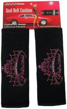 KAAATwo Embedded Rhinestone Seat Belt Pads - Princess Tiara