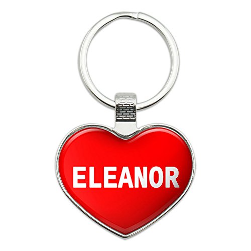 Graphics and More Metal Keychain Key Chain Ring I Love Heart Names Female E Eabh - Eleanor