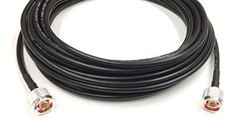 100 Foot N Male to N Male Times Microwave LMR 240 Ultraflex 50 Ohm Antenna Cable assembled by Custom Cable Connection