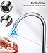 High Arch Kitchen Faucet Brushed Nickel,360 Degree Swivel Spout Kitchen Sink Faucet Hot and Cold Water Mixer, Modern Lead-Free Commercial Bar Sink Faucet fit for 1 Hole Single Handle Faucet Anti-Rust