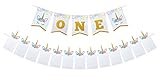 Unicorn Baby First Birthday Party Decoration Kit - Highchair ONE Banner with Newborn to 12 Month Photo Garland for Girl