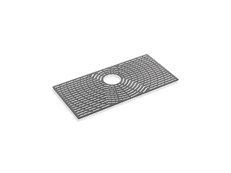 Photo 1 of 0.19 in. H x 29.7 in. W x 15.5 in. D Non-slip Silicone Sink Protector with Rear Drain Hole, Heat Resistant Sink Mat

