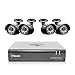 Swann HD (1280 x 720) Security System, 4 Channel DVR with 4 x High Definition 1MP Pro-A850 Weatherproof Aluminum Surveillance Cameras, Motion Detection day/night, HDMI & VGA output, Smartphone Viewing (SWDVK-444004)