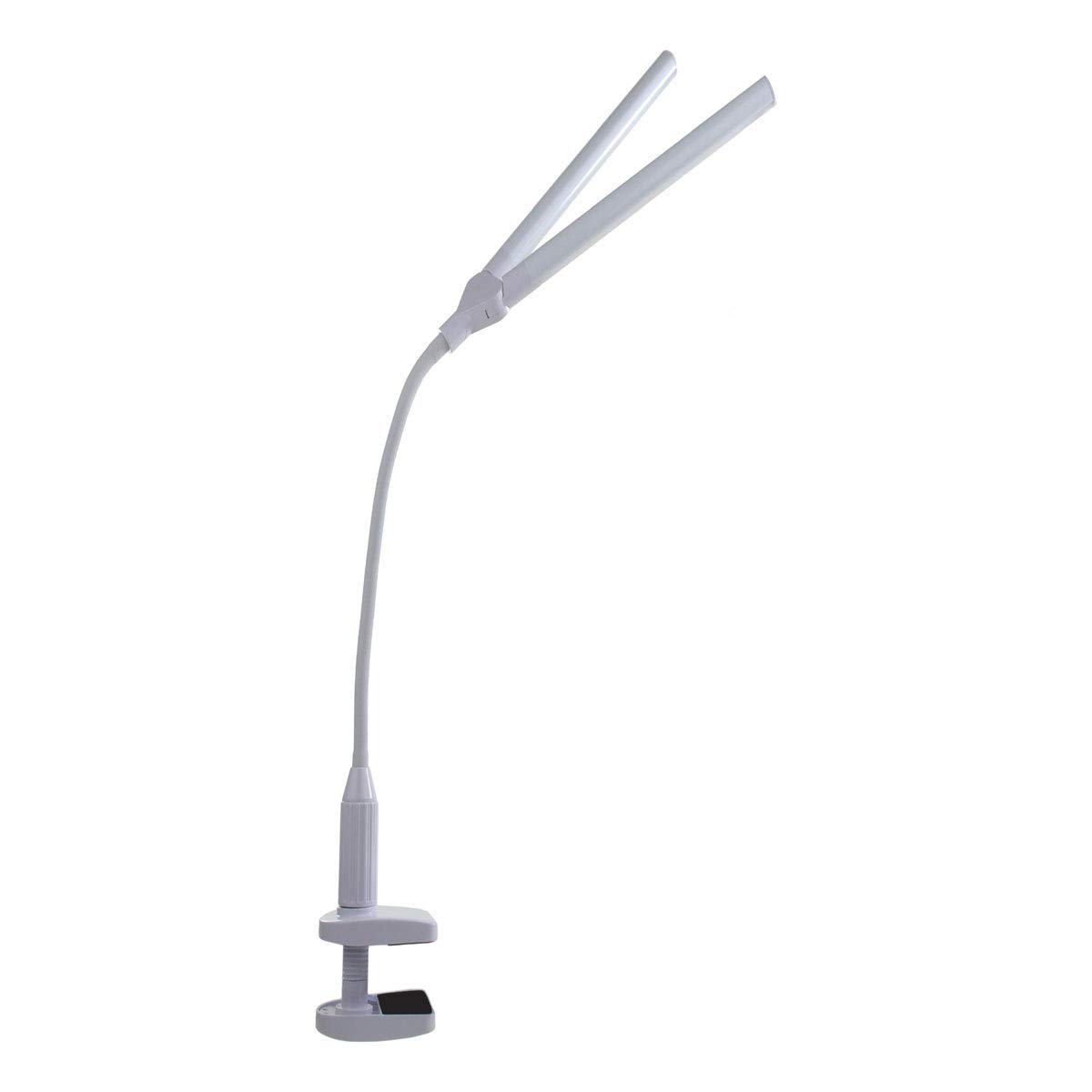 Sewing Online Clip-on LED Desk Lamp with Flexible Necks, Versatile Clamp, and a Pair of Dimmable Energy Saving Daylight-Effect Tubes SO1340