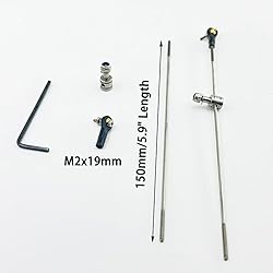 2PCS RC Boat Push Rod Kit M2 Plastic Tie Rod Ends