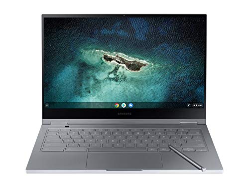 SAMSUNG 13.3” Galaxy Chromebook Laptop Computer w/ 256GB Storage, 8GB RAM, ‎4K AMOLED Touchscreen Display, Ultra Slim Design, Chrome OS, WiFi 6, Mercury Gray