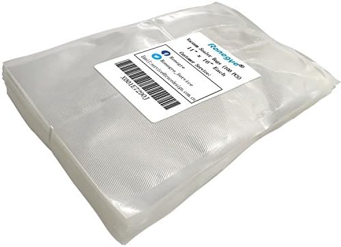 Upgraded! Upgraded! Upgraded! Vacuum Sealer Bags Embossed on Both-Sides with Commercial Grade for Food Saver, FDA Approved, BPA Free, 100 Counts of 11" x 16" Each, Gallon Size, Clear