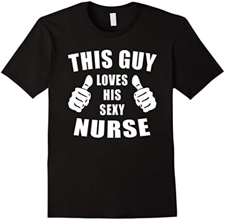 Men's This Guy Loves His Sexy Nurse T-Shirt 2XL Black