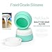 Soft Silicone Cosmetic Containers Cream Jar with Sealed Lid, 3 Pieces(20ml)+1 Pieces(10ml) - Food Grade Silicone - BPA Free - Great for Travel, Home and Outdoor (Blue & Yellow & Green & Green)