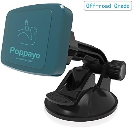 Poppaye Car Phone Magnetic Mount, Universal Magnetic Cell Phone Holder for Car Windshield and Non-texture Dashboard, Magnetic Car Phone Mount for Iphone X 8 plus 7 plus and more Teal