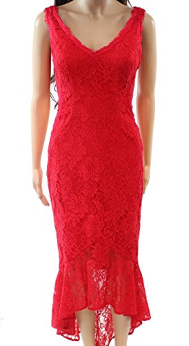 Xscape Womens Gown Floral Lace V Neck High Low Dress Desertcart