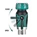 Yuelife Garden Hose Shut Off Valve, Connect Outside Spigot Friendly Faucet Extension - with Smooth Long Knobs and 2 Repalceable Washers for Easy Garden Life-Green (1 Way Garden Hose Shut Off Valve)