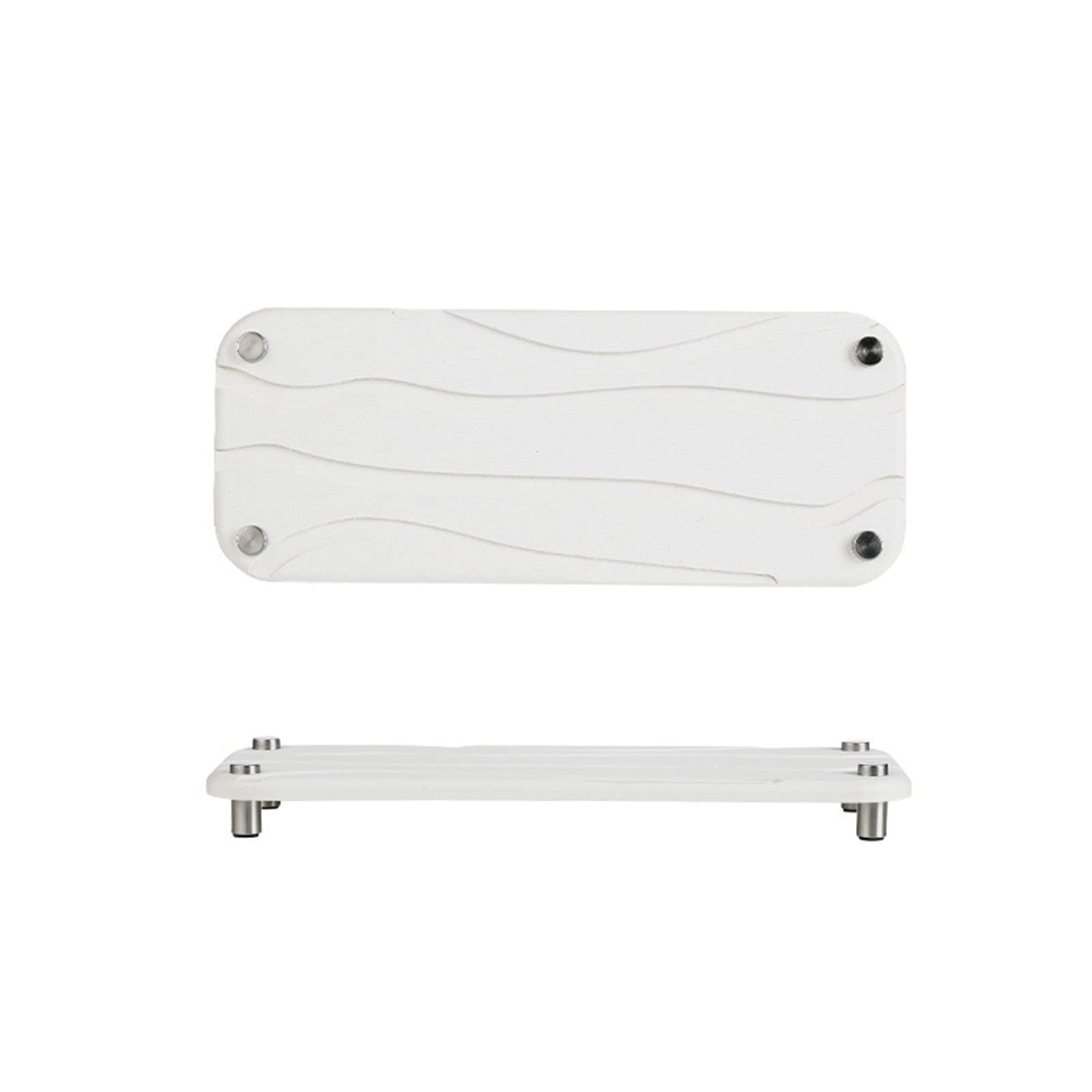 Diatomaceous Earth Soap Holder, Water Absorbent Diatomite Coasters with Grooves, Easy to Clean Water Absorbing Stone for Bathroom, Hotel, Home(White Water Ripple)