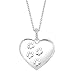 ASPCA(R) TenderVoices(R) Diamond Heart Paw Print Pendant