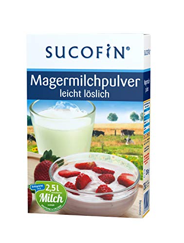 SUCOFIN Magermilchpulver 9 x 250 g, Ideal als KaffeeweiÃer und zum Backen, Das Milchpulver ist leicht löslich, reich an Nährstoffen und lange haltbar