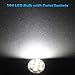 Partsam T10 194 LED Light bulb 168 LED Bulbs Bright Instrument Panel Gauge Cluster Dashboard LED Light Bulbs Set 10 T10 LED Bulbs with 10 Twist Lock Socket 5/8 Inch 16mm - White 10Pcak