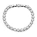 Yalong Infinity Pendant Necklace for Women Austrian Crystal 14K White Gold Plated Dainty Silver Chain Choker