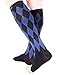 Doc Miller Toeless Compression Socks Women & Men – Open Toe, 20-30mmHg, Knee-High, Lightweight, Calf Support, Shin Splints, Varicose Veins Comfort, 1 Pair, Argyle