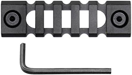 HooGou Aluminum Picatinny Weaver Rail Sections 3 Slot 5 Slot 7 Slot for Keymod Handguard Mount Rail System with Nuts Screws Allen Wrench Black