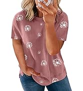 Asvivid Womens Plus Size T Shirt Tops Summer Short Sleeve Crew Neck Loose Casual Tee 1X-5X