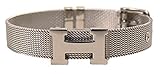 HM0102 H Logo Mesh Bracelet Silver US SELLER