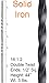 Satin Black 16.1.2 Double Twist Solid Iron Baluster for Staircase Remodel, Box of 5