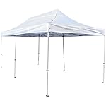 Sunnydaze Quick-Up Instant Pop-Up Canopy Party and Wedding Shelter, 10 x 20 Foot, White