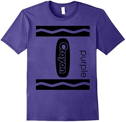 Mens Purple Crayon Halloween Couple Friend Group Costume T-shirt Medium Purple