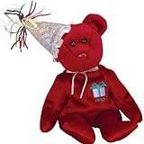 TY Beanie Baby - JULY the Teddy Birthday Bear (w/ hat)