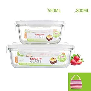 Fangfang Contenedor de Vitrocerámica Resistente al Calor ...